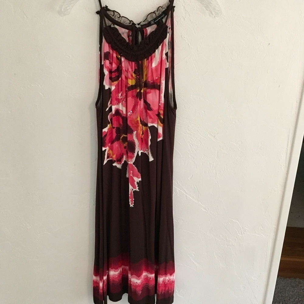 INC International Concepts Floral Tie Dye Dress Large NWT - Picture 4 of 12
